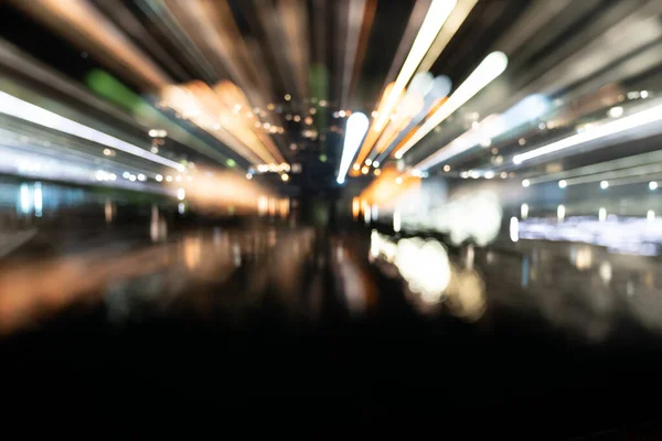 Zoom Unschärfe Städtische Lichter Abstraktes Hintergrundbild Aus Wellington Neuseeland — Stockfoto