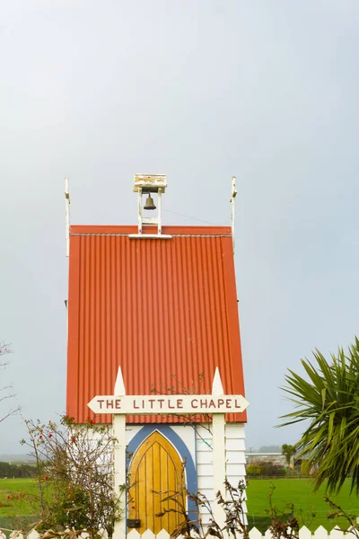Little Chapel Bright Orange Roof Kopuru Northland New Zealand — Stock Photo, Image
