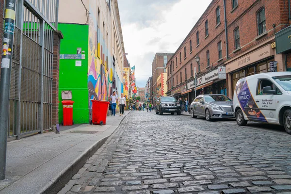 Dublin Irland August 2017 Dublin Kullerstensgata Känd Som Bedford Row — Stockfoto