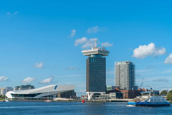 Amsterdam Holland August 2017 Moderne Architektur Hafen Einschließlich Des Ultramodernen — Stockfoto