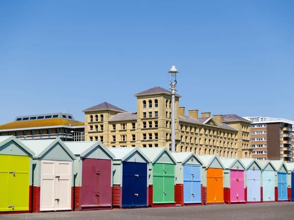 A Brighton Beach kunyhók. — Stock Fotó