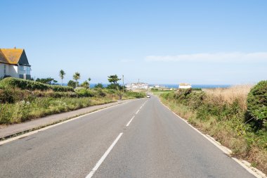 Lands End, Cornwall için yol.