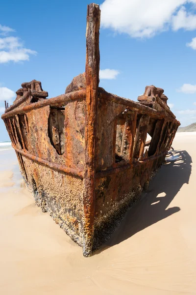 Ilha Fraser, naufrágio de Maheno . — Fotografia de Stock