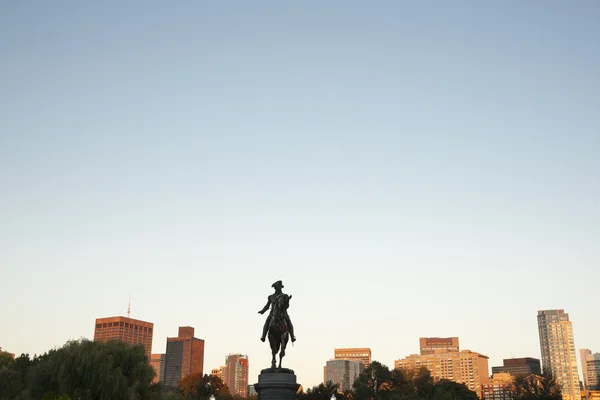 George washington monument boston publiczny ogród, — Zdjęcie stockowe