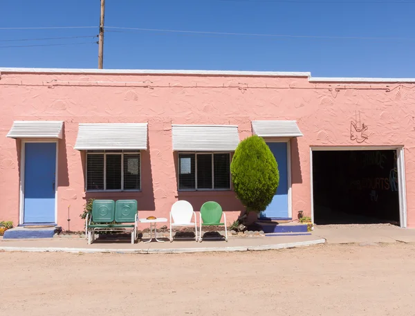 Route 66 hiszpańskiej architektury. New Mexico, Stany Zjednoczone Ameryki. — Zdjęcie stockowe