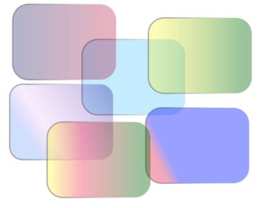 Gerçekçi şeffaf mavi ve yeşil, kırmızı cam levha, arka planda izole edilmiş tabela. Cam plakalar şeffaf arkaplanda ayarlandı. Işık ve parıltılı akrilik ve cam dokular. vektör