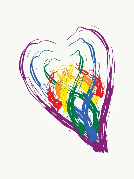 Сердце Любви Набор Иконок Лгбт Сердца Лгбт Гей Бисексуальный Символ — стоковое фото
