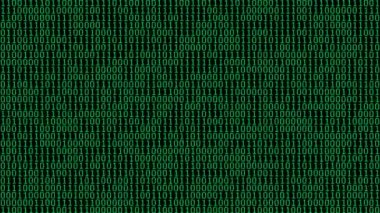 Yeşil ikili rakamlar ekran koruyucu (24fps)