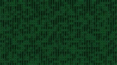 Yeşil ikili rakamlar ekran koruyucu (25fps)