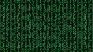 Yeşil ikili rakamlar ekran koruyucu (60fps)