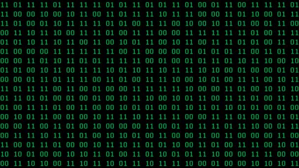 Screensaver pares binários verdes (60fps ) — Vídeo de Stock
