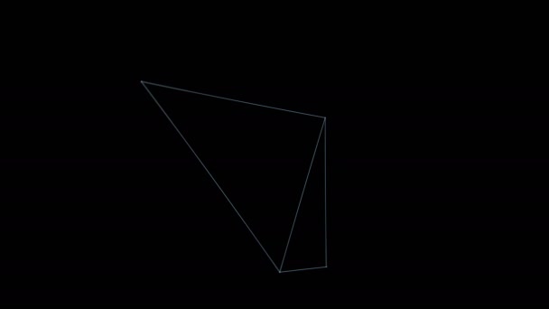 Pirámide vectorial retro 3D, giratoria — Vídeo de stock