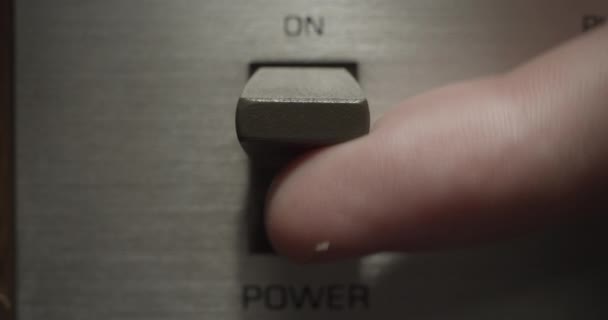 Interruptor de encendido / apagado — Vídeo de stock