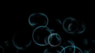 Soyut baloncuklar alttan yukarıya kayan