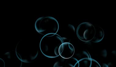 Soyut baloncuklar alttan yukarıya kayan