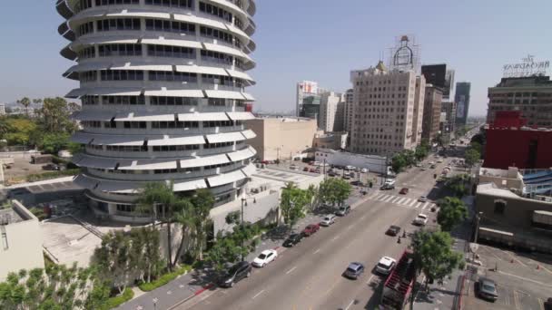 Capitol Records building  in Los Angeles — Stock Video