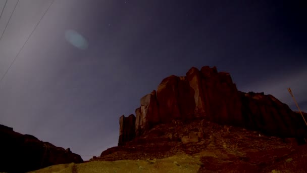 Utah nachtelijke hemel — Stockvideo
