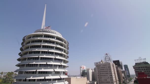 Capitol Records edificio en Los Ángeles — Vídeo de stock