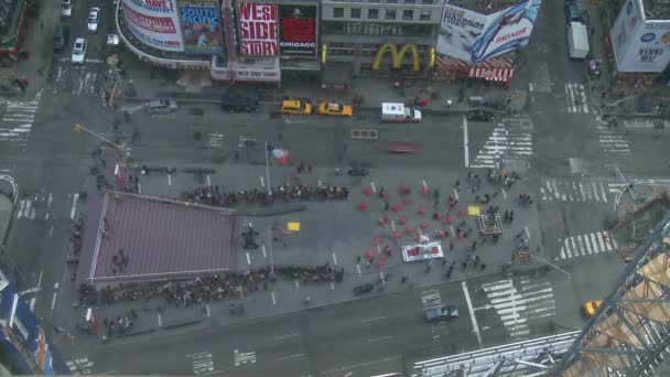 Broadway a sedmé Avenue v New Yorku — Stock video