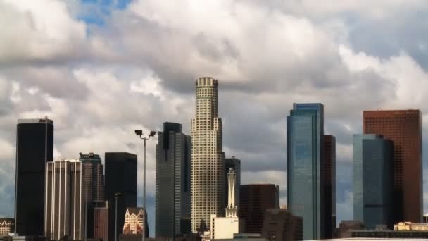 Clouds fly over downtown Los Angeles — Stock Video