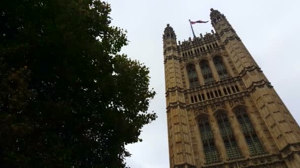 Torre del Palacio de Westminster — Vídeo de stock