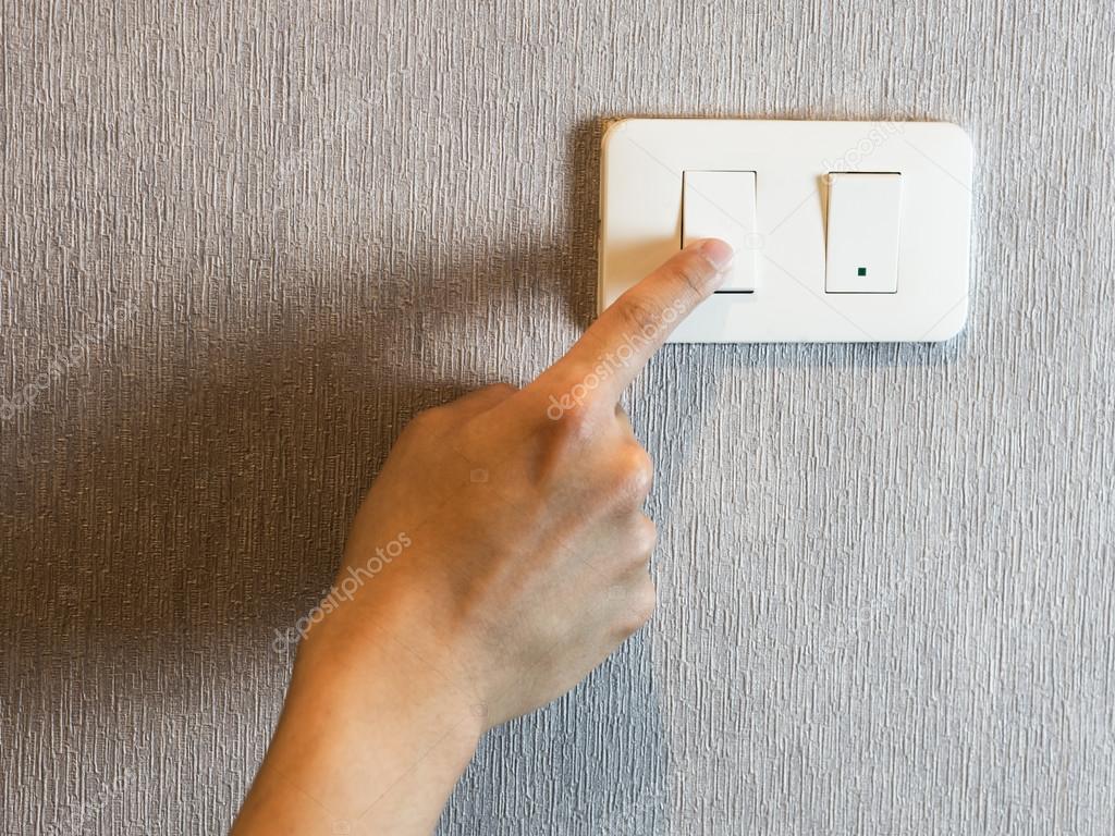 Men hand switching off the light — Stock Photo © paikong #107792376, image size:1024x768