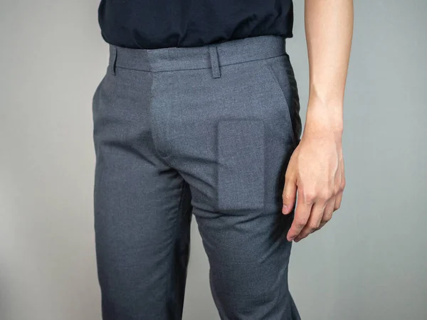 Phone Bulge Trousers Man Close — Stock Photo, Image