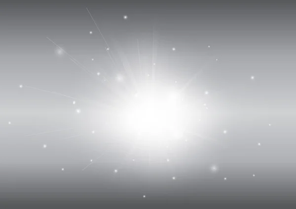 Grey with glowing light ray beam abstract background — Stock vektor