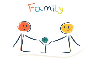 Üç kişilik bir aile birlikte gider. Anne, baba ve bebek