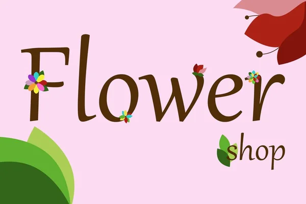 Logotyp För Blomsteraffär Bilder Blomma Stil Med Minimalism — Stock vektor