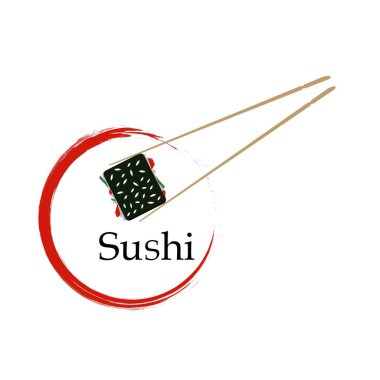 Suşi restoranı için logo Japon yemekleri.