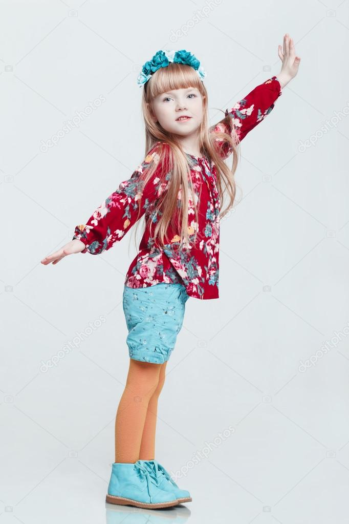 little girl posing