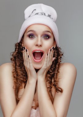 şaşırmış Kadın kılığında