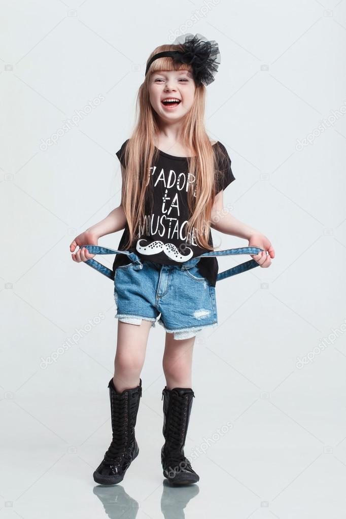 little girl posing