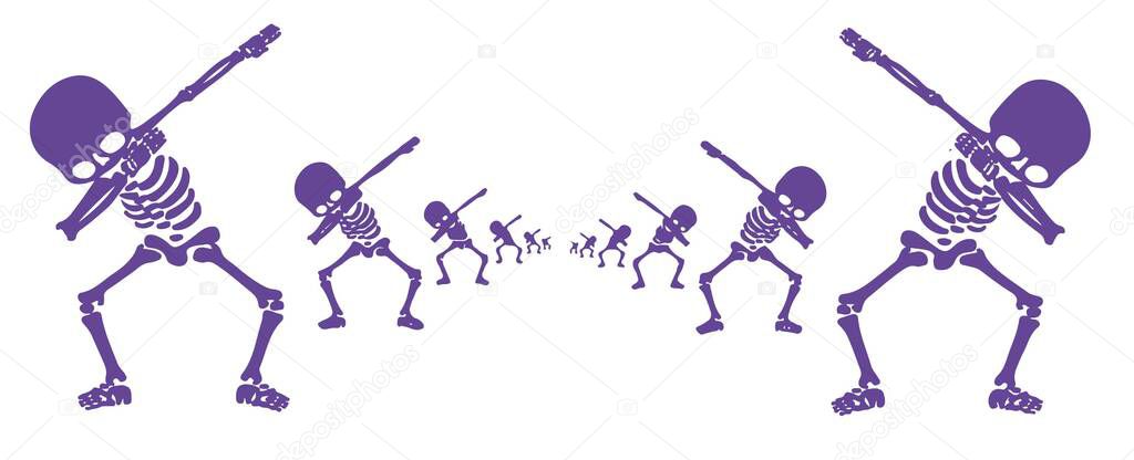 Skeleton dabbing, a  group of Skeletons doing dab