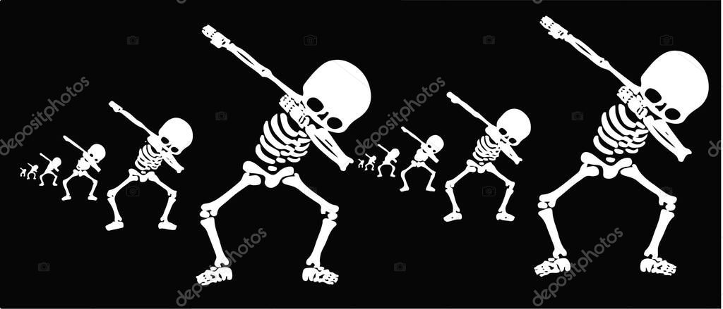 Skeleton dabbing, a  group of Skeletons doing dab