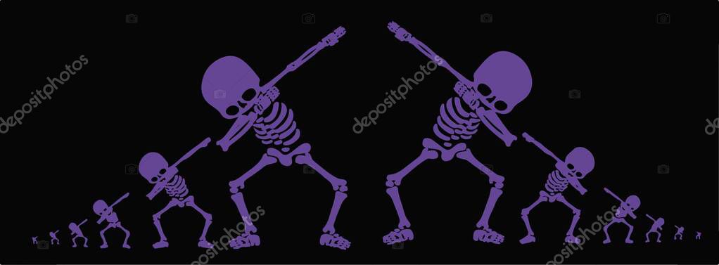 Skeleton dabbing, a  group of Skeletons doing dab