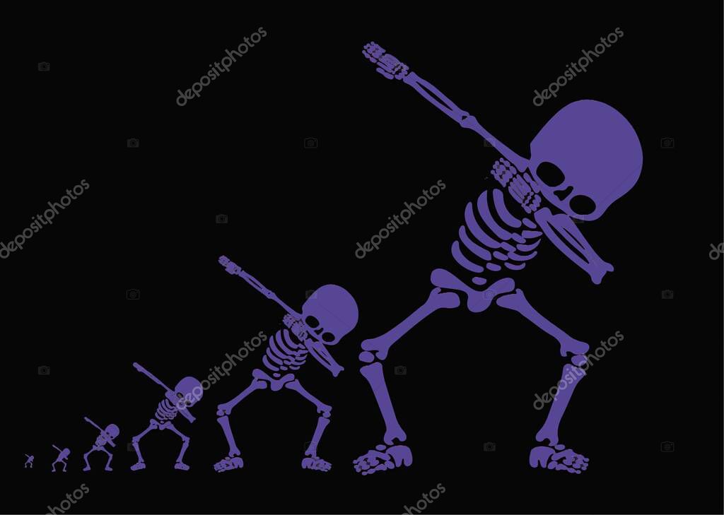 Skeleton dabbing, a  group of Skeletons doing dab
