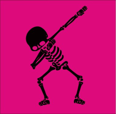 İskelet yüzme, bir grup iskelet çizimi.