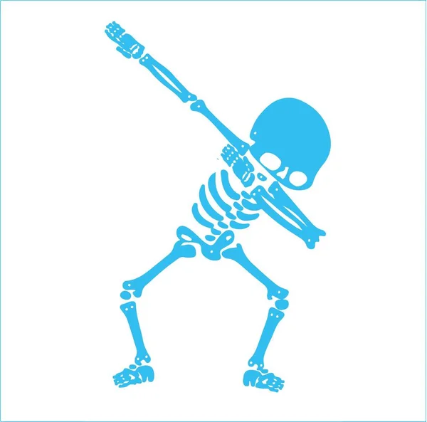 Skeleton Dabbing Group Skeletons Doing Dab — Stock Vector