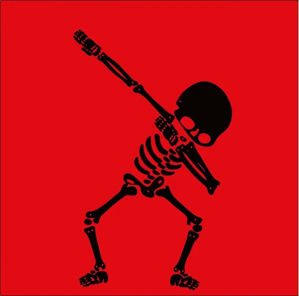 Skeleton Dabbing Skeltins Doing Dab — 스톡 벡터