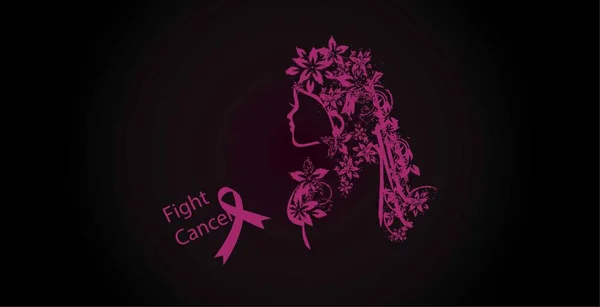 International Women Day International Breast Cancer Awareness Day — Stock Vector