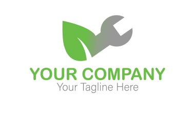 Yaprak ve anahtar grafiği, her şirket için mükemmel. Yaprak logosu ve anahtar kombinasyonu.