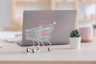 Süpermarketten ya da sepetten bir araba.