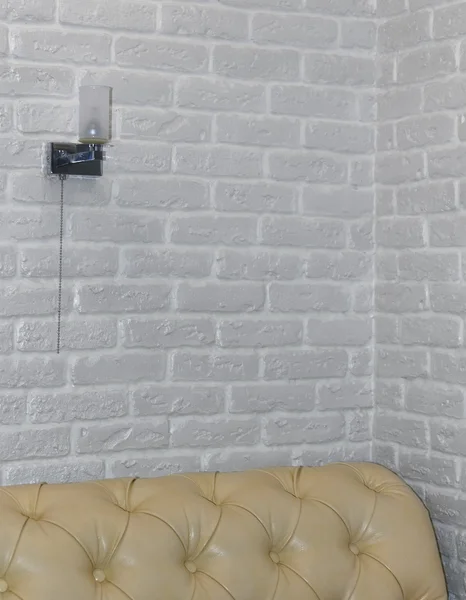 White background brick wall, corner, texture