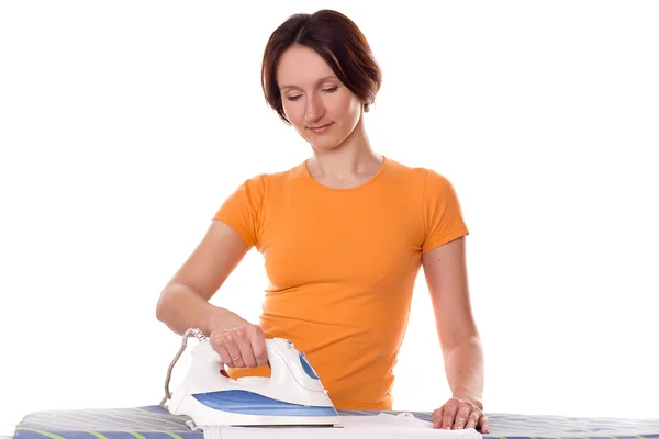 ev kadını kıyafetleri ütüler