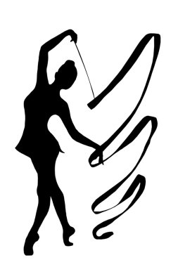 Kurdele ile profesyonel jimnastikçi