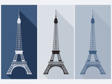 Eyfel Kulesi. Yalıtılmış nesne. Paris. Vektör çizim.