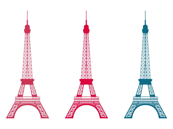 Wieża Eiffla. Na białym tle obiekt. Paryż. Ilustracja wektorowa. — Wektor stockowy