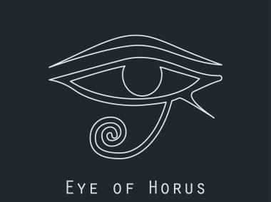 Horus'un Gözü. Ra. Vektör simgesi göz